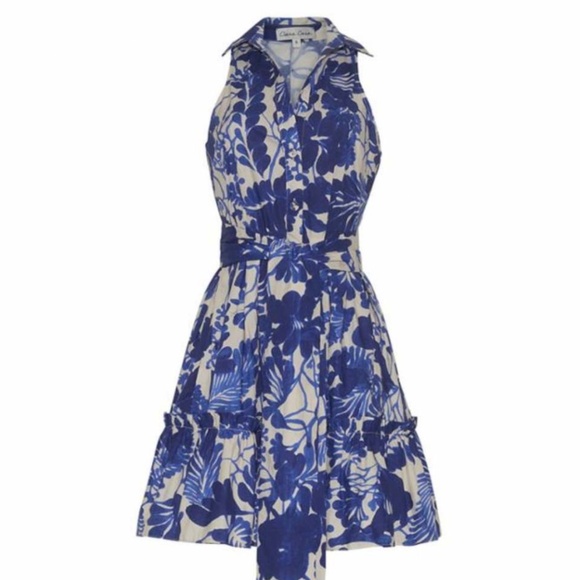 Cara Cara Blue and White Floral Mini Dress - Picture 7 of 8